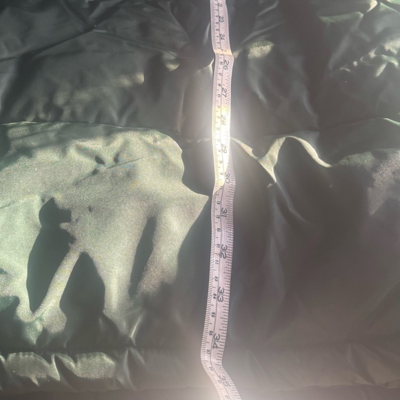 Men's Vintage Nylon Quilted Green Puffer Boxy Ski Wear Winter Coat - Picture 10 of 11